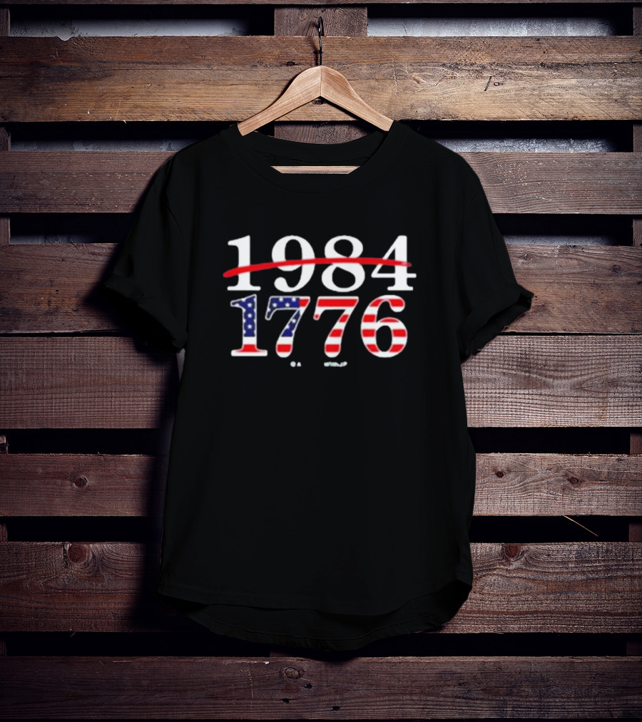 America 1984 1776 Patriotic Theme T-Shirt