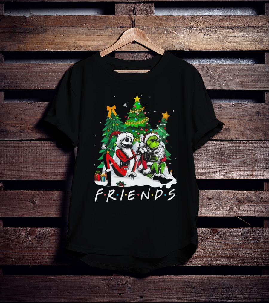 Friends Grinch Christmas Jack Santa Tree T-Shirt