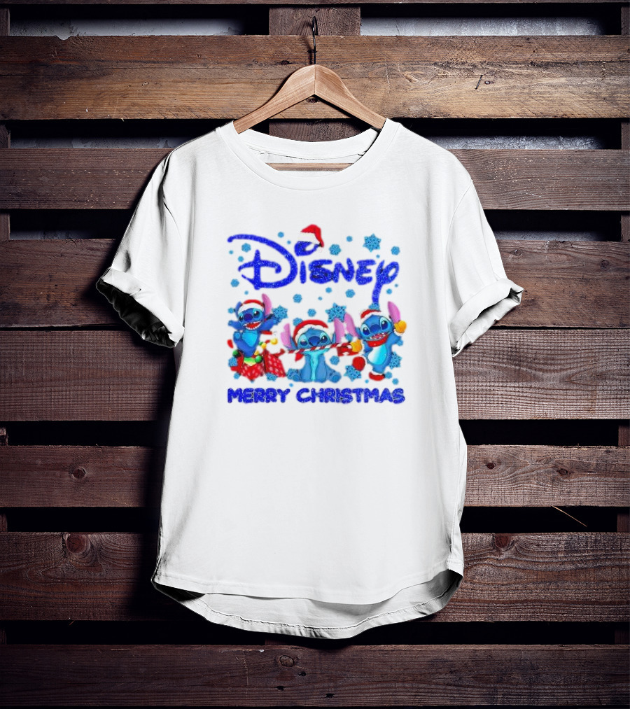 Disney Santa Stitch Merry Christmas T-Shirt