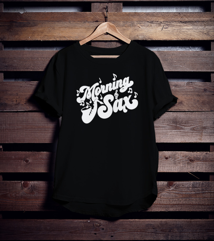 Morning Sax Boxyfresh Musical Notes T-Shirt