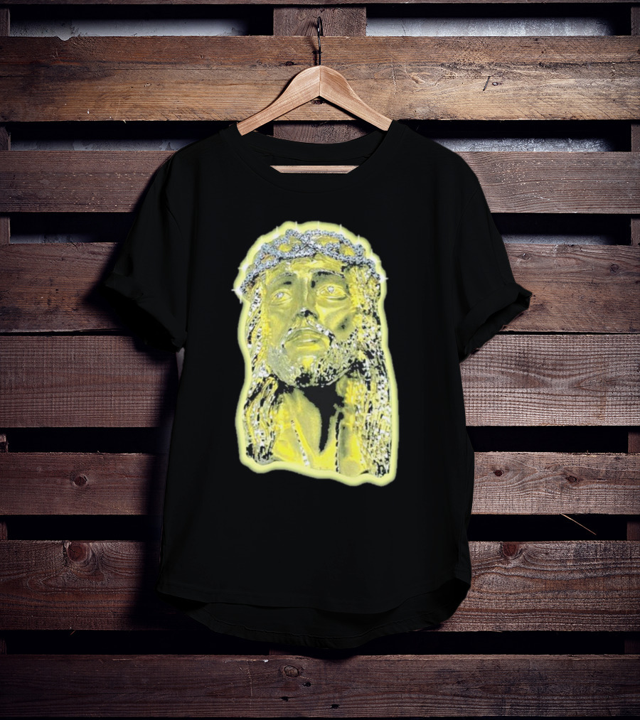 Jesus Piece Gold Diamond Crown Of Thorns Iconic Christian T-Shirt