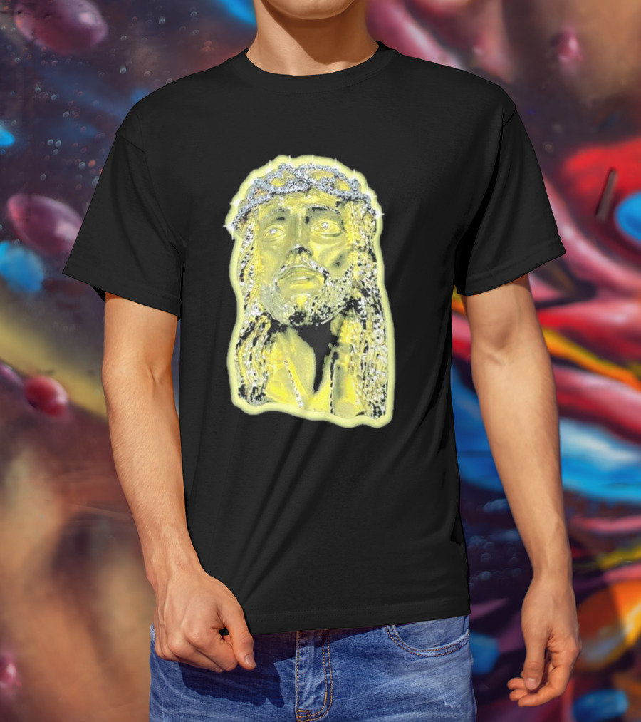 Jesus Piece Gold Diamond Crown Of Thorns Iconic Christian T-Shirt