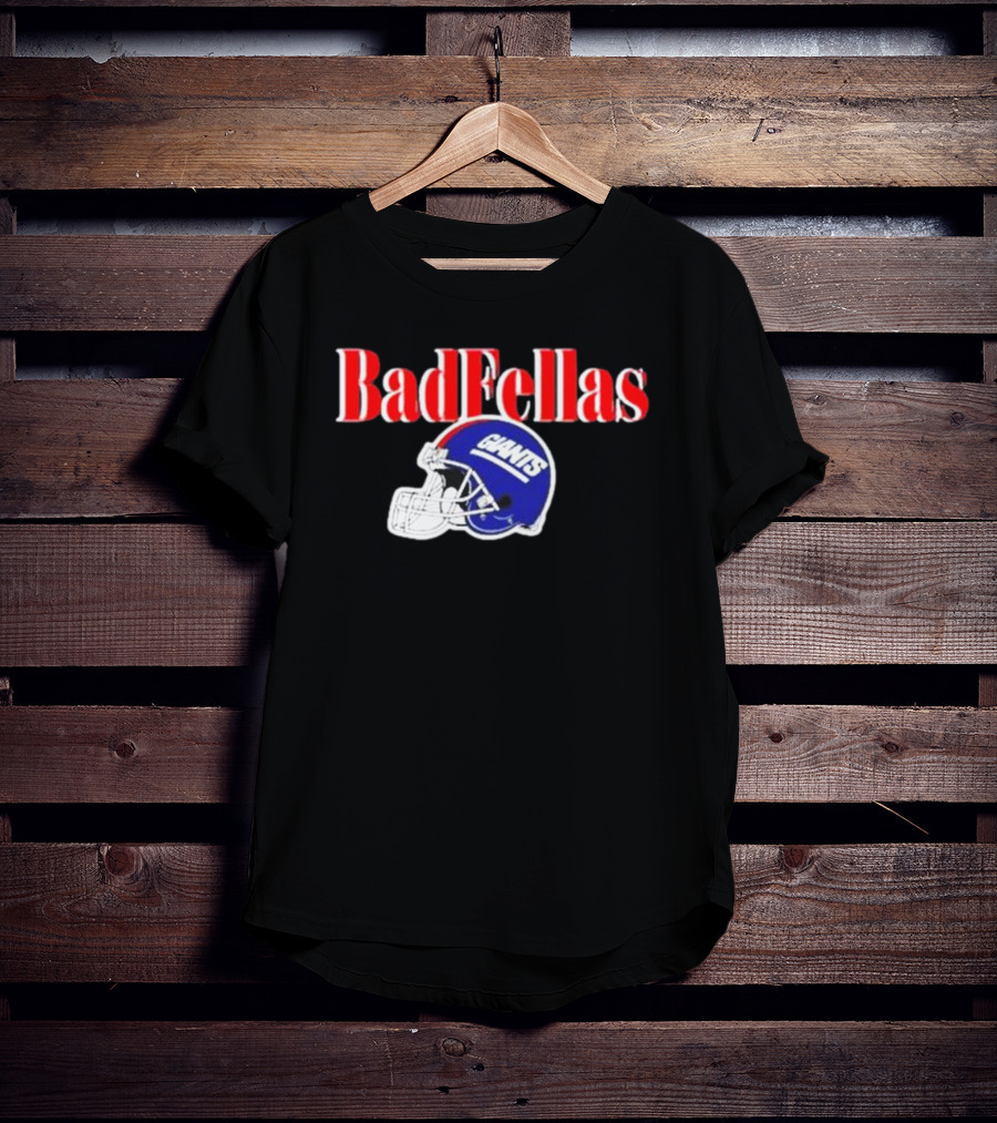 BadFellas Giants Football Helmet T-Shirt