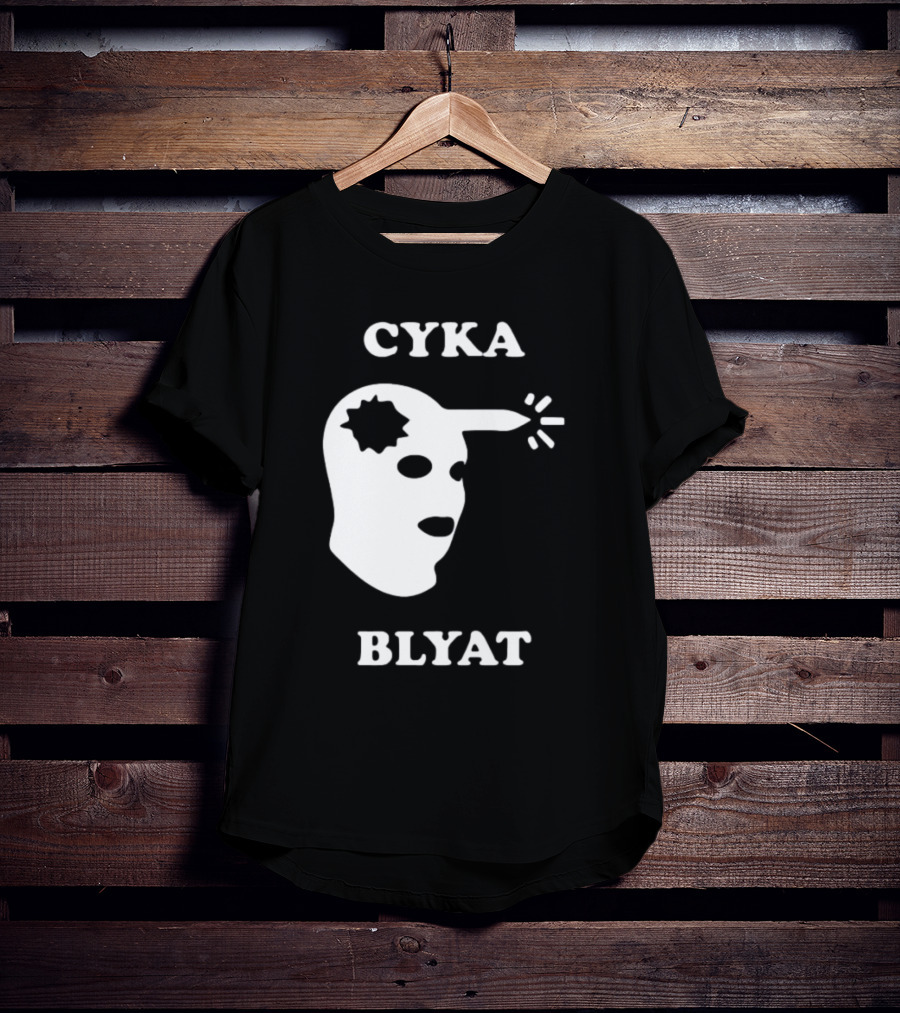 CYKA BLYAT Mask Bullet Headshot T-Shirt