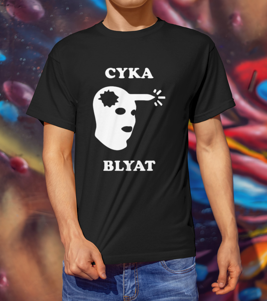 CYKA BLYAT Mask Bullet Headshot T-Shirt