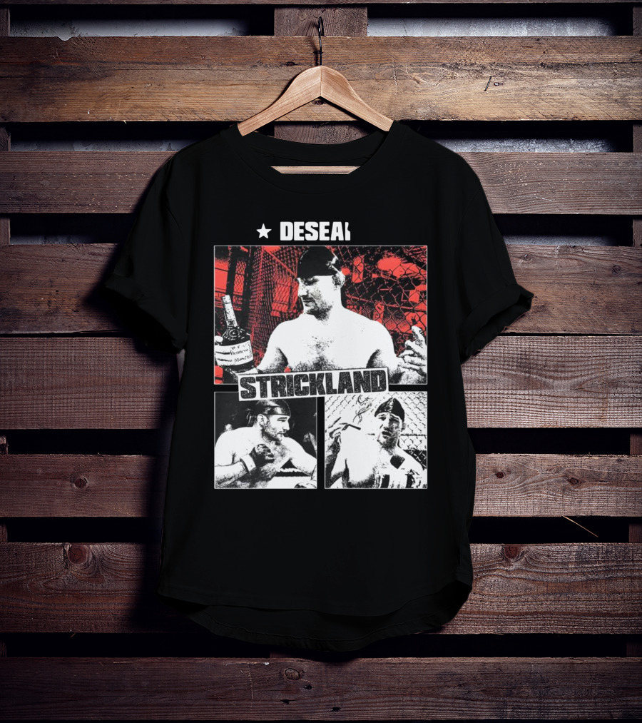 Desean Strickland Cage Fighter Portrait Montage T-Shirt