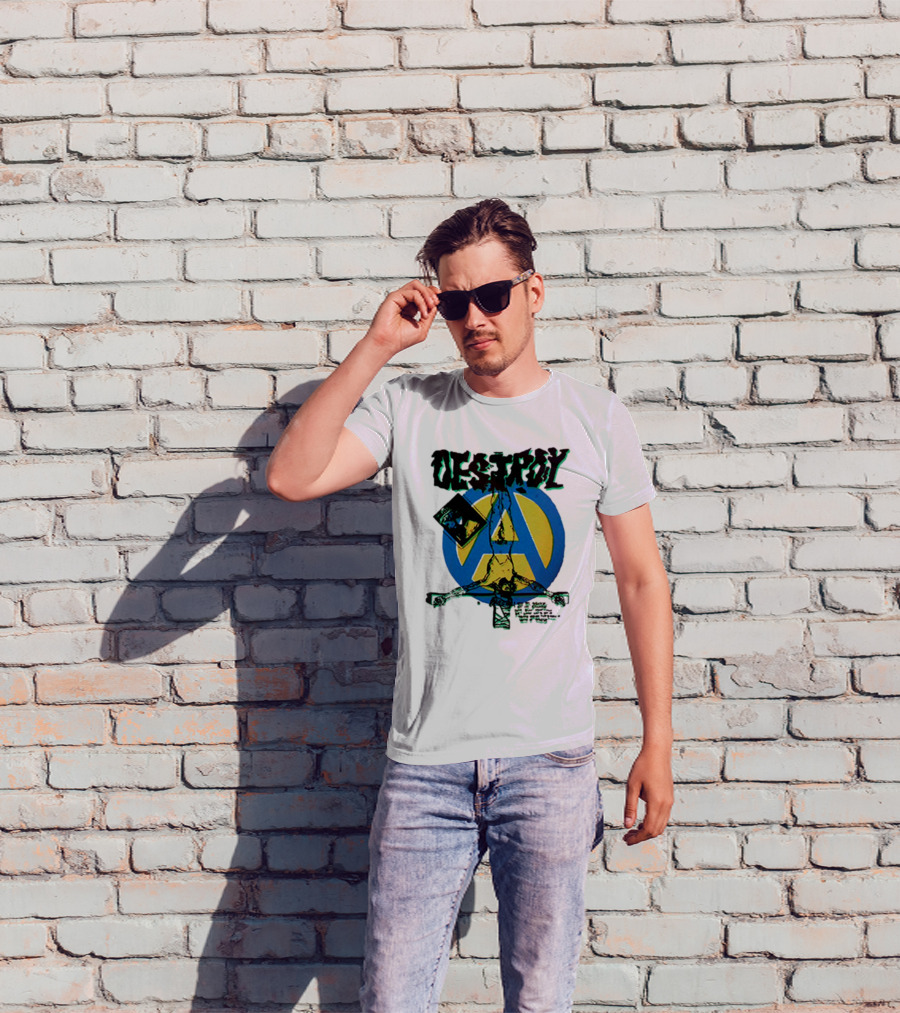 Destroy Anarchy Jesus Seditionaries Fashion Vintage Icon Punk Aesthetic T-Shirt