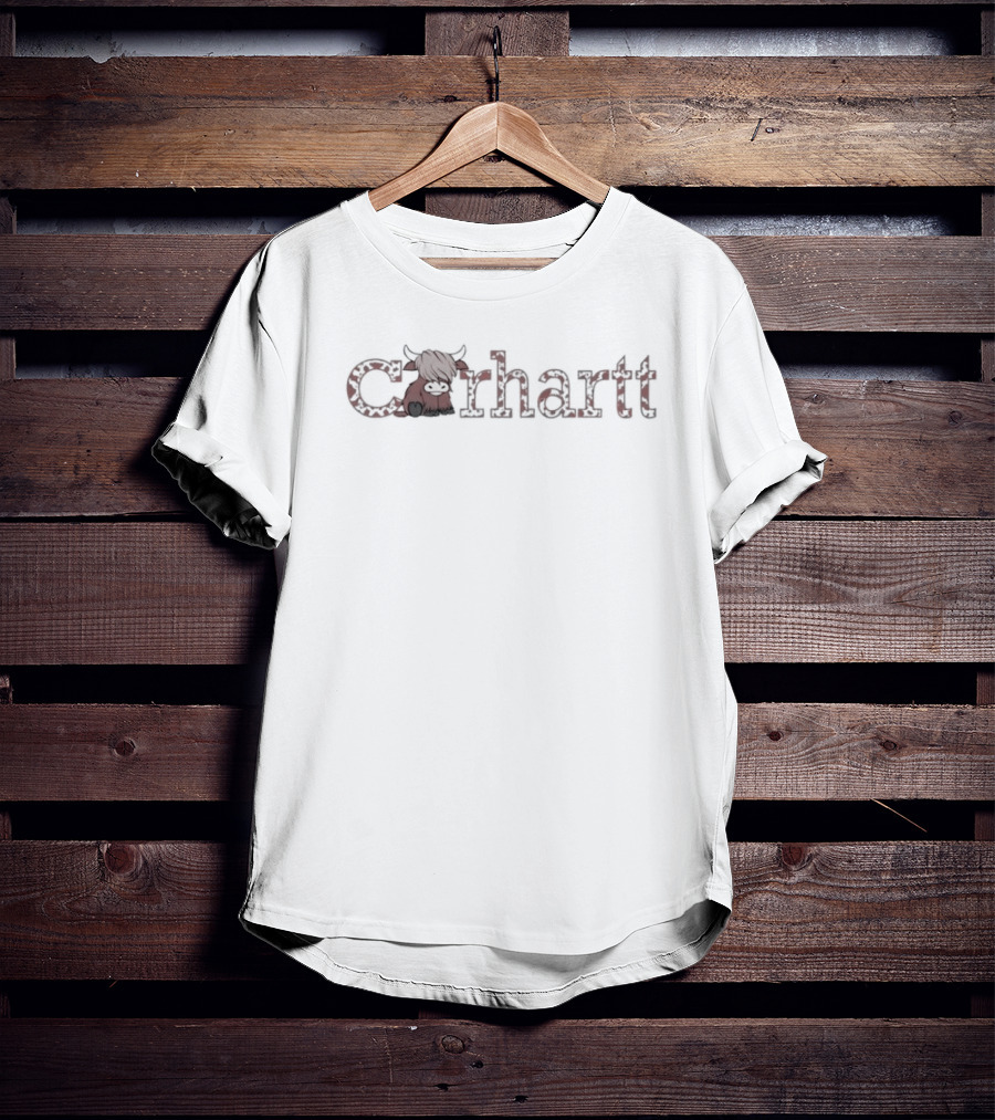 Carhartt Highland Cow Red Plaid T-Shirt