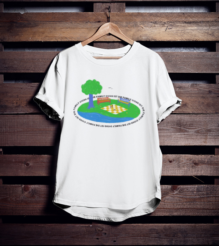 1099 Chess Picnic Park Scene T-Shirt