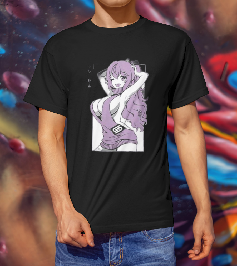 GamerSupps Waifu Purple Anime Character T-Shirt
