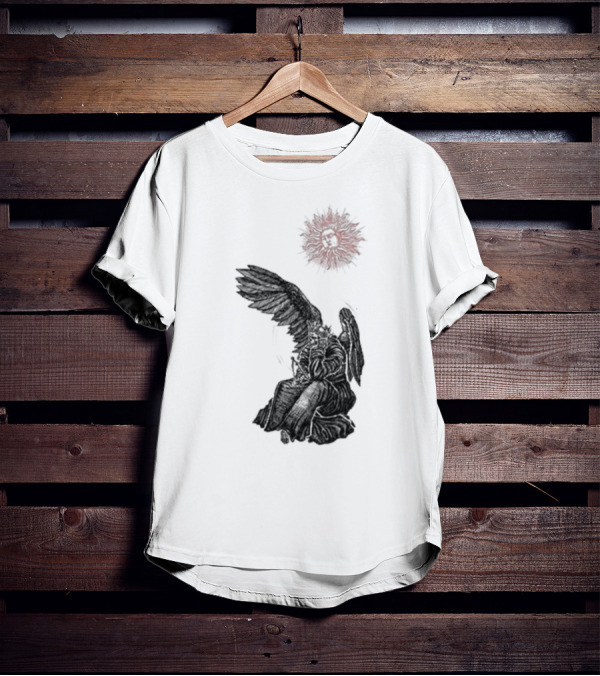 Angel And Skull Sun By Micah Ulrich T-Shirt