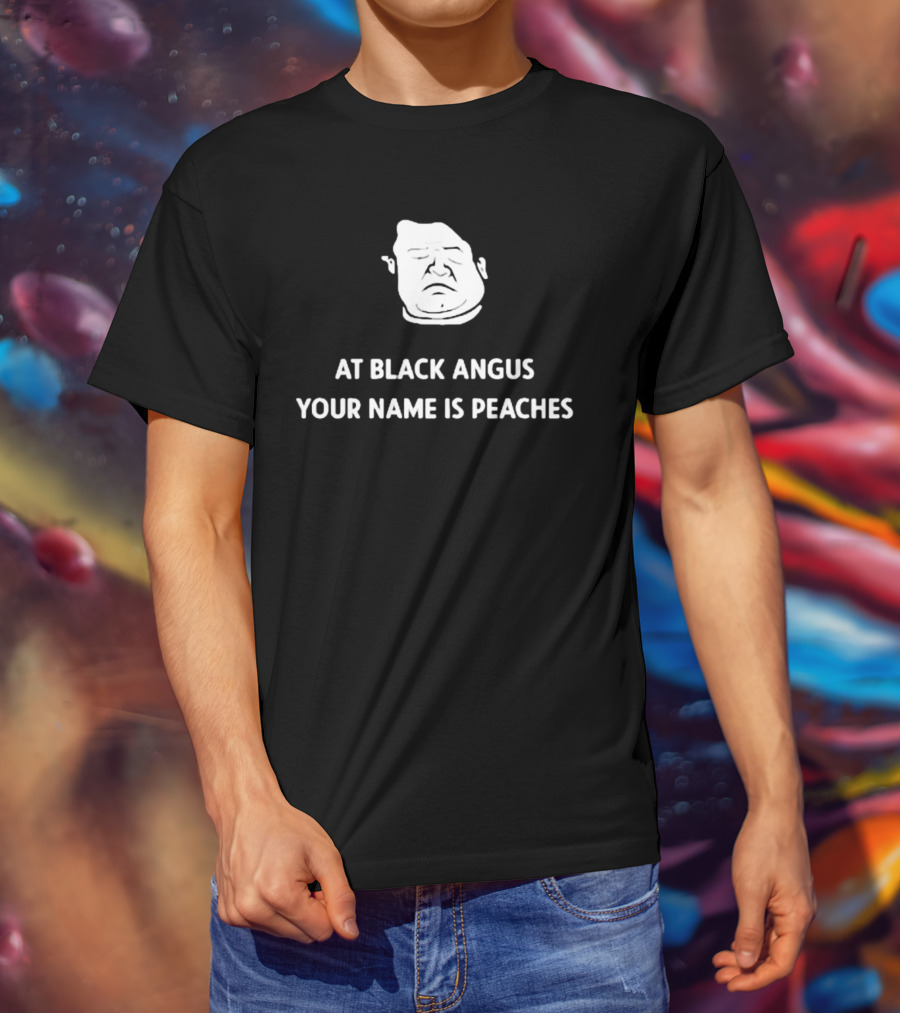 Patton Oswalt Drawing At Black Angus Your Name Is Peaches T-Shirt