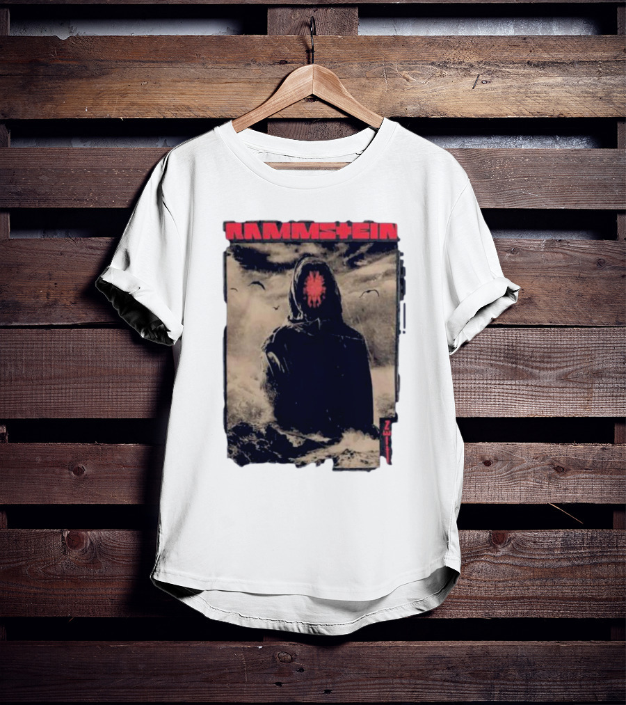 Rammstein Zeithuter Hooded Figure In Stormy Seascape With Birds T-Shirt