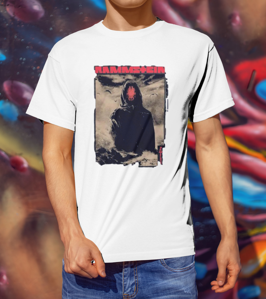 Rammstein Zeithuter Hooded Figure In Stormy Seascape With Birds T-Shirt