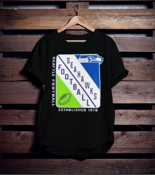 Seattle Seahawks Football Established 1976 Logo Seahawks Head T-Shirt