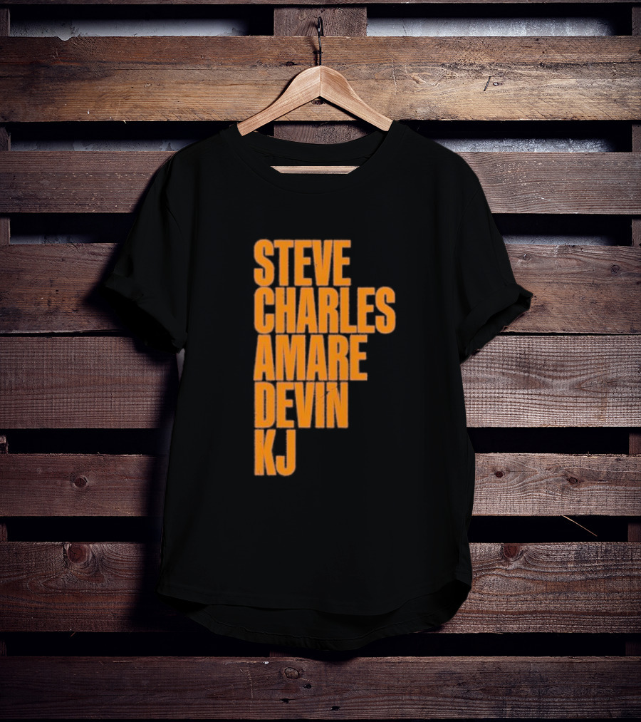 Steve Charles Amare Devin KJ Basketball Legends T-Shirt