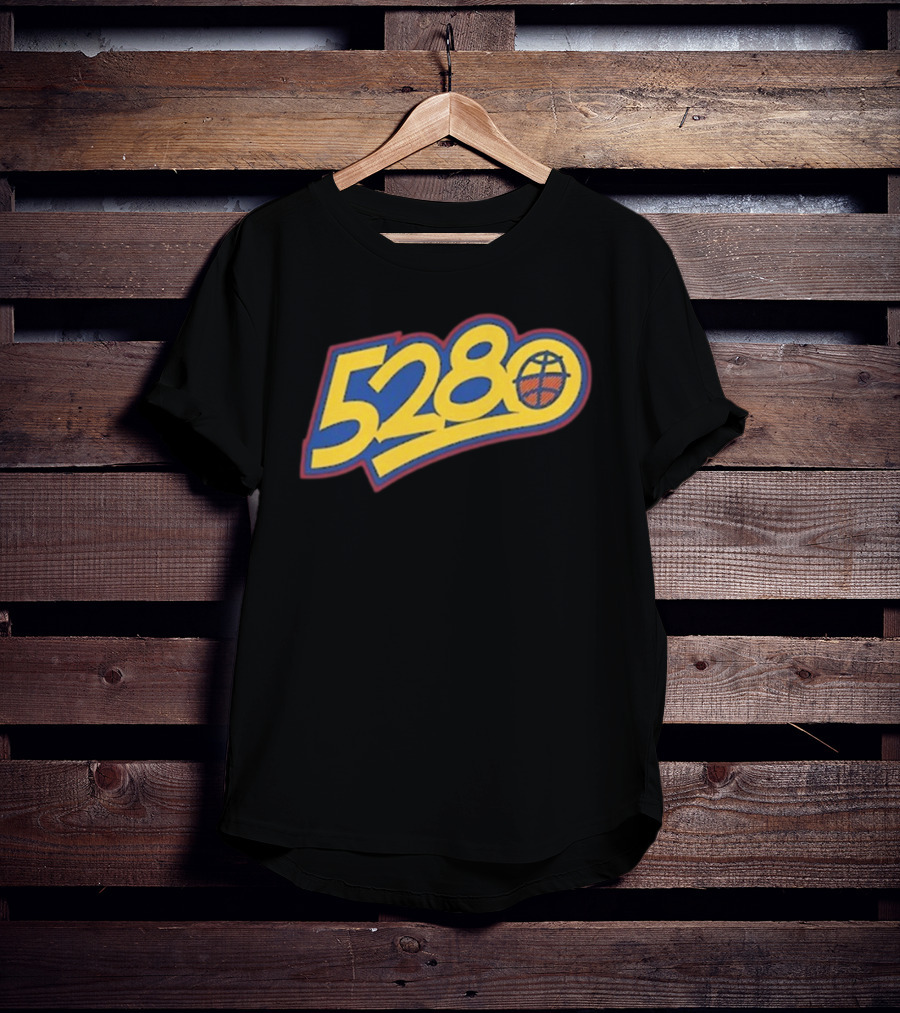 5280 Denver Colorado Basketball Theme T-Shirt