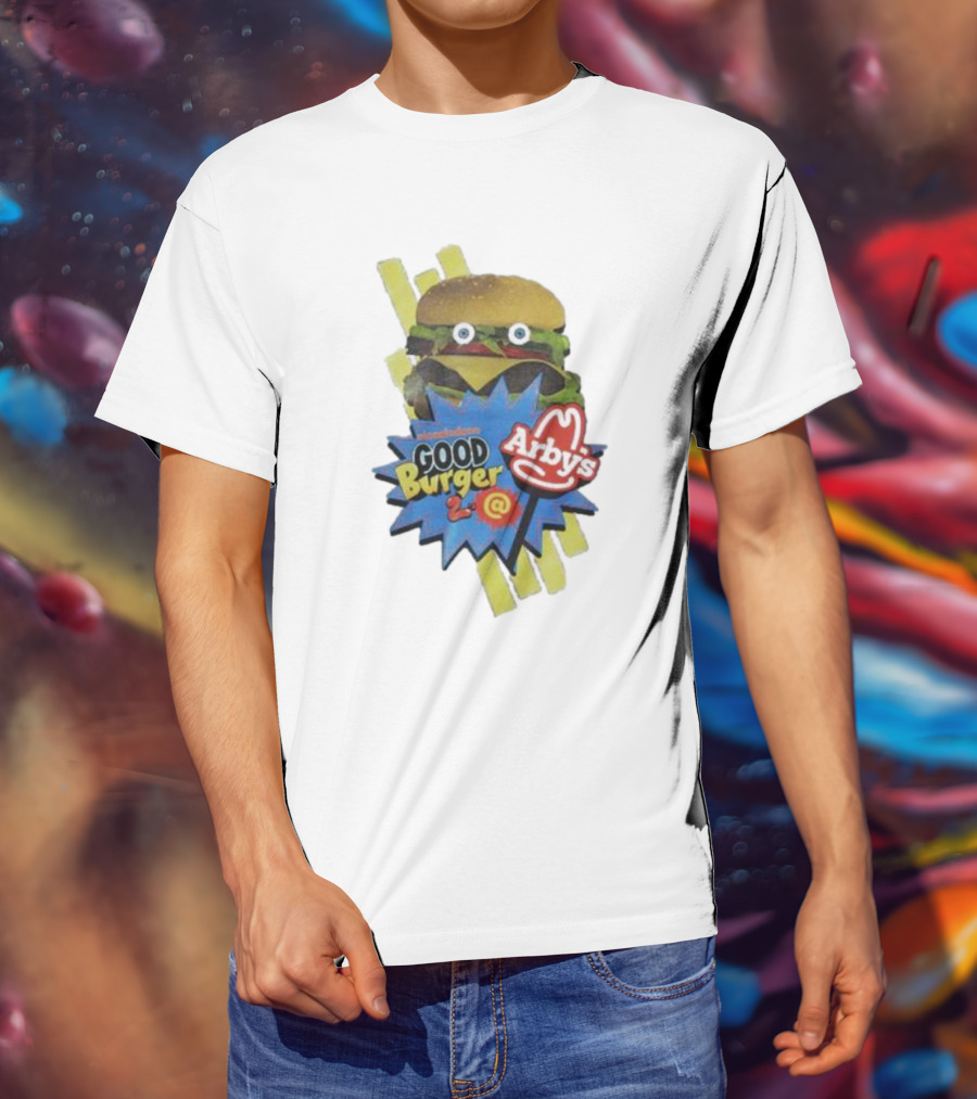 Nickelodeon Good Burger 2 Arby’s Burger And Logo Combo T-Shirt
