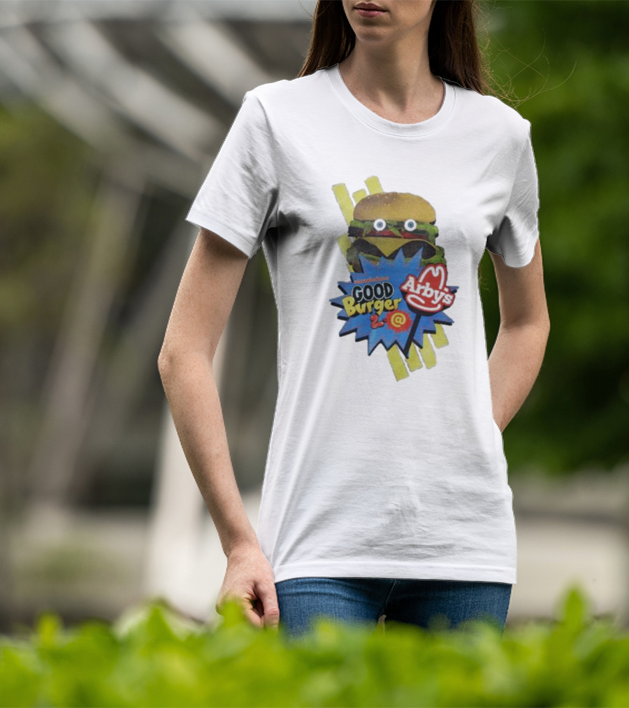 Nickelodeon Good Burger 2 Arby’s Burger And Logo Combo T-Shirt