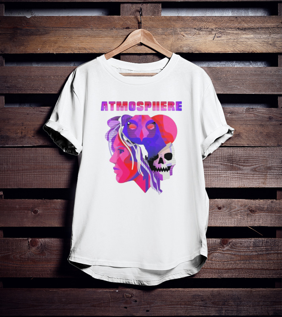 Atmosphere TDBH Colorful Faces And Skull T-Shirt