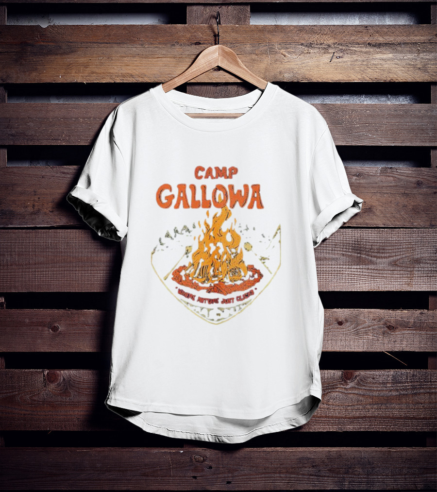 Camp Galloway Where Nature Just Clicks Campfire Adventure T-Shirt
