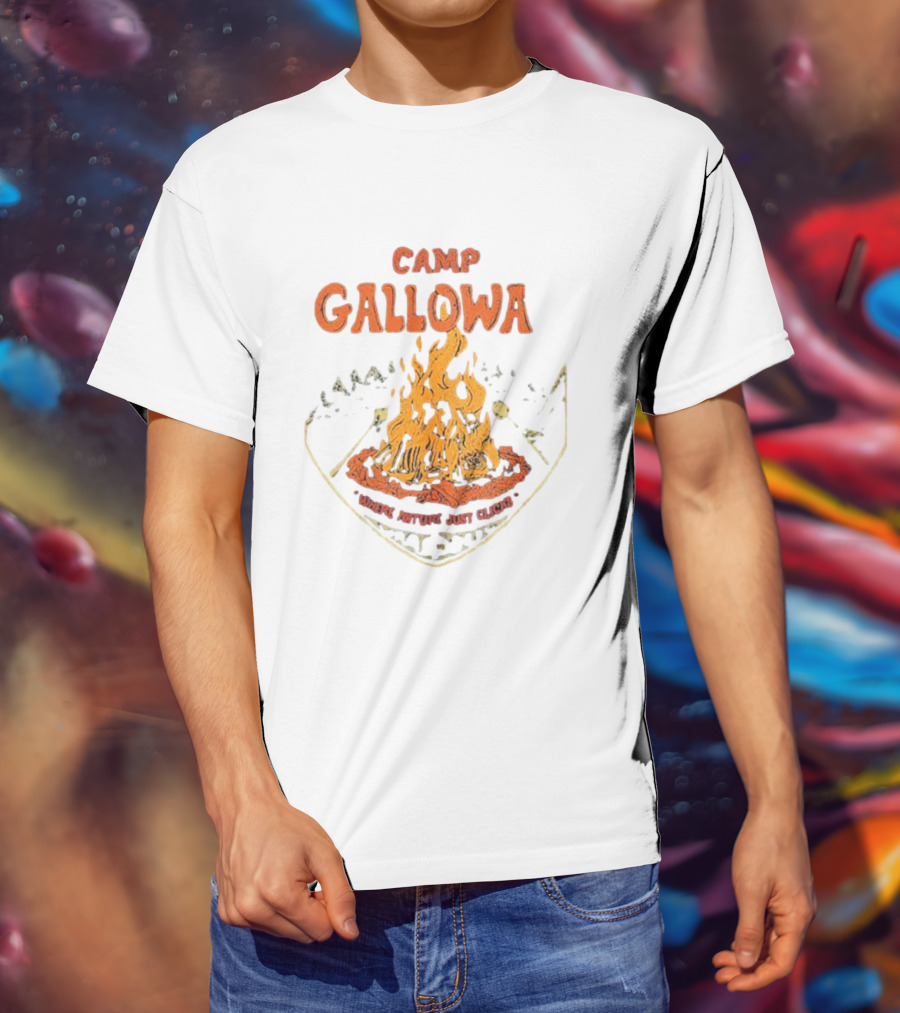 Camp Galloway Where Nature Just Clicks Campfire Adventure T-Shirt