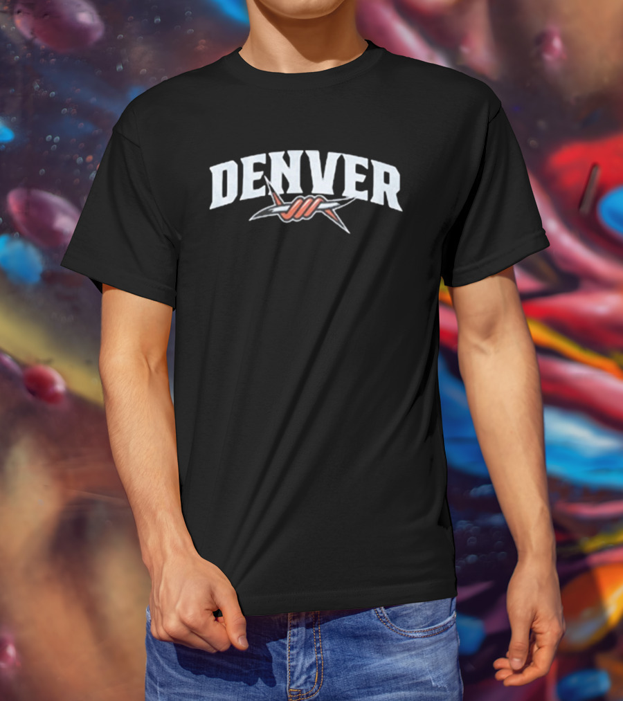 Champion Denver Outlaws Barbed Wire T-Shirt