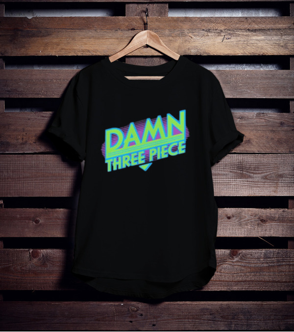 Damn Three Piece Retro Neon T-Shirt