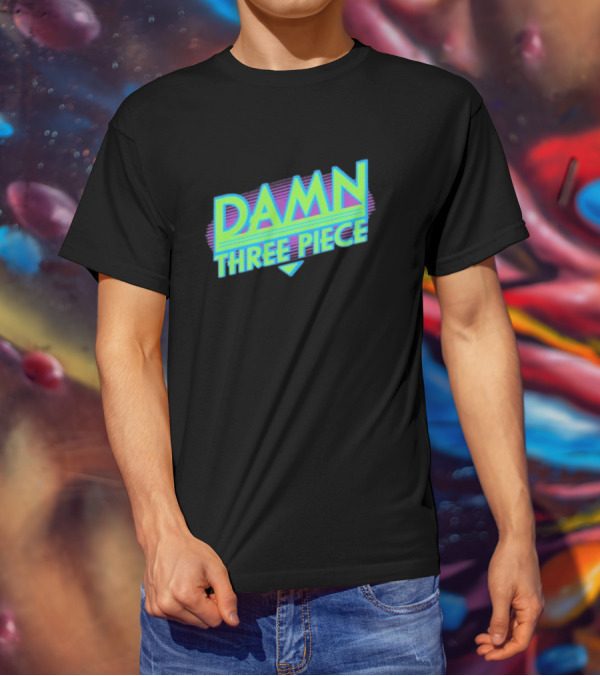 Damn Three Piece Retro Neon T-Shirt