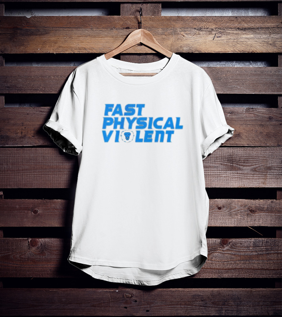 Detroit Football Fast Physical Violent Lion T-Shirt