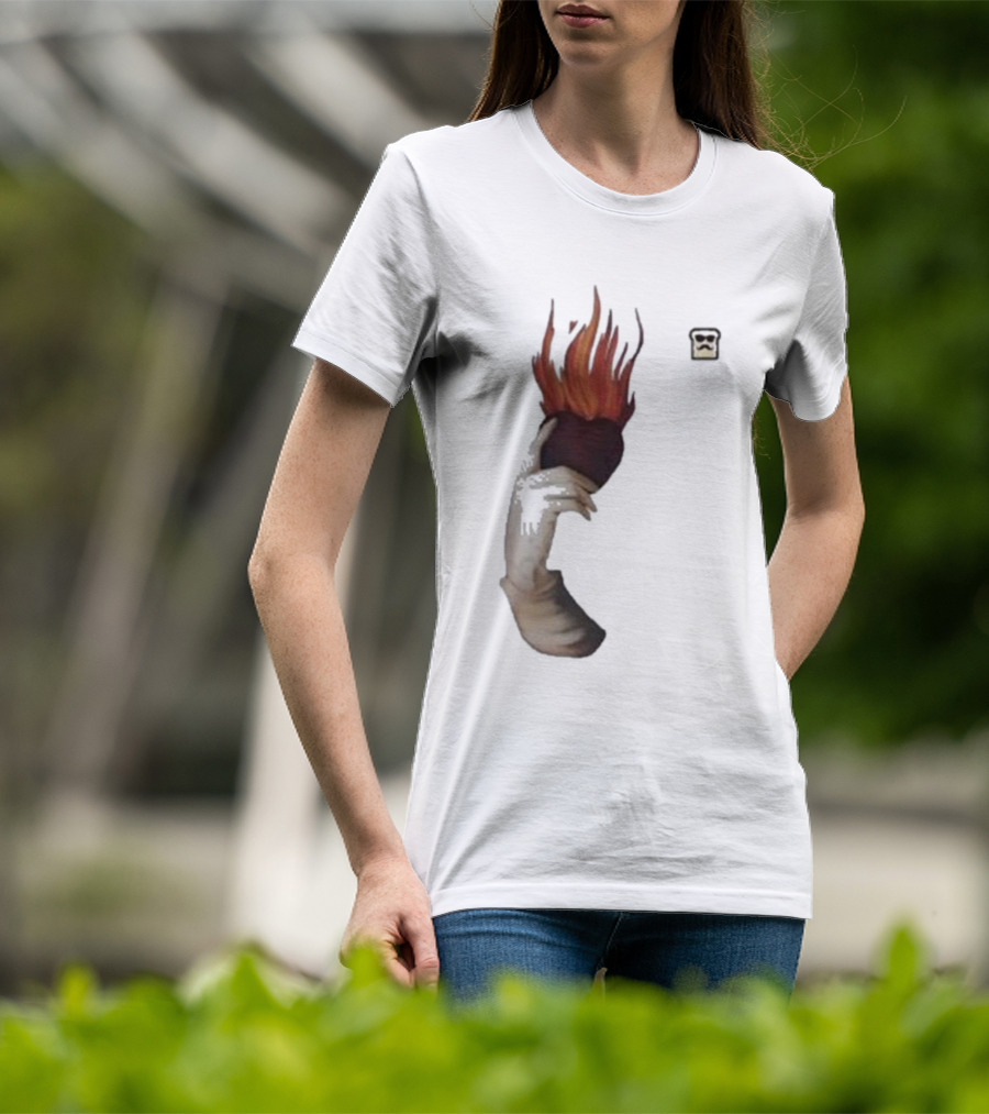 Disguised Toast Iconic Flame Heart Hand T-Shirt