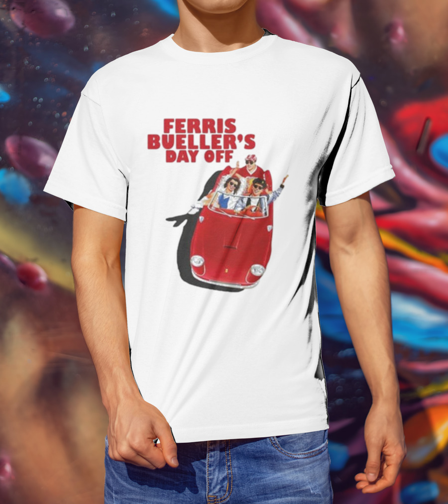Ferris Bueller's Day Off Red Convertible Ride T-Shirt