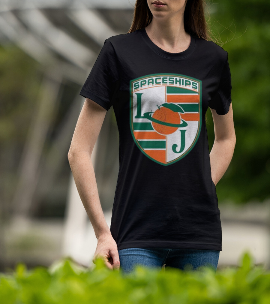 Larry June Spaceships LJ Badge Merch Clothing Store T-Shirt