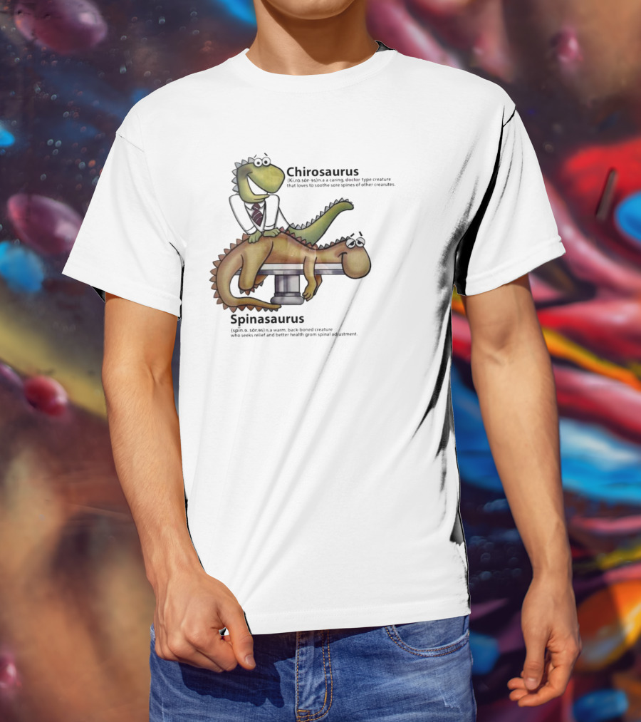 Chirosaurus Caring Doctor And Spinasaurus Seeking Relief T-Shirt