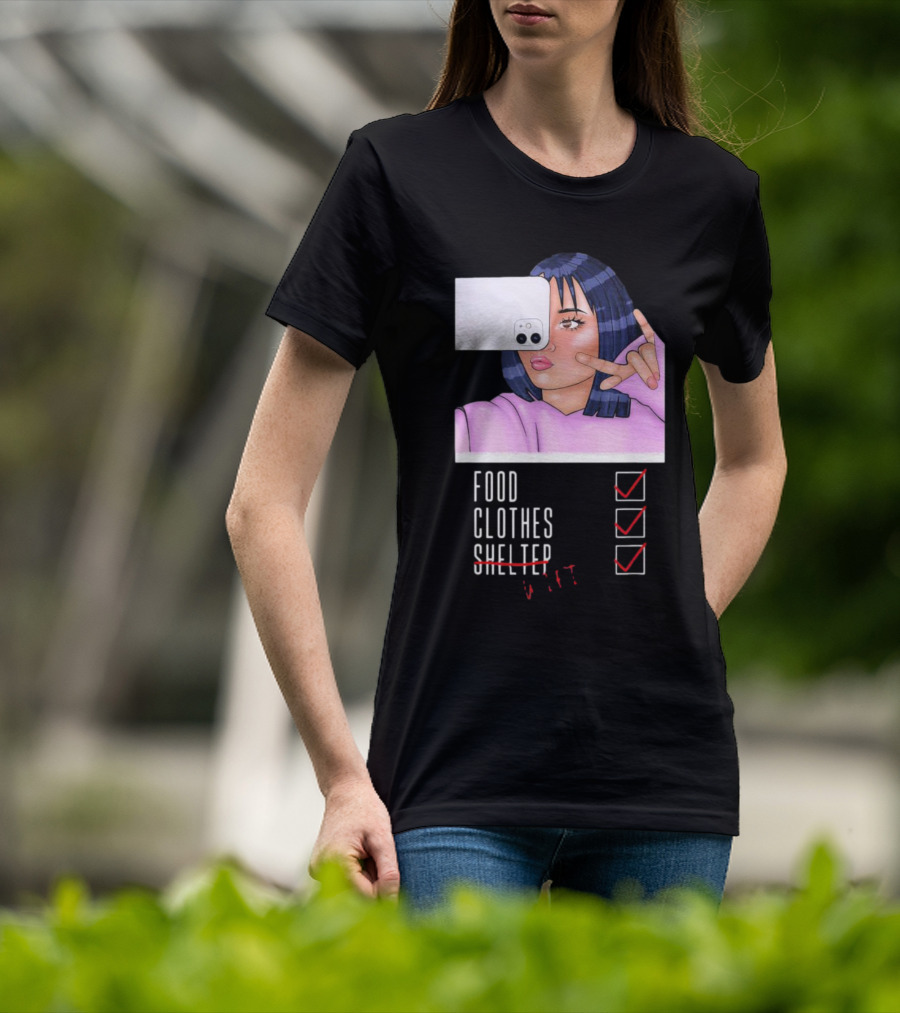 Food Clothes WiFi Digital Selfie Priorities T-Shirt