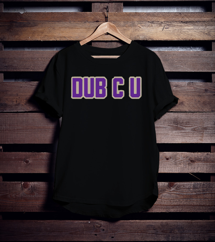 Dub C U Purple Block Letters T-Shirt