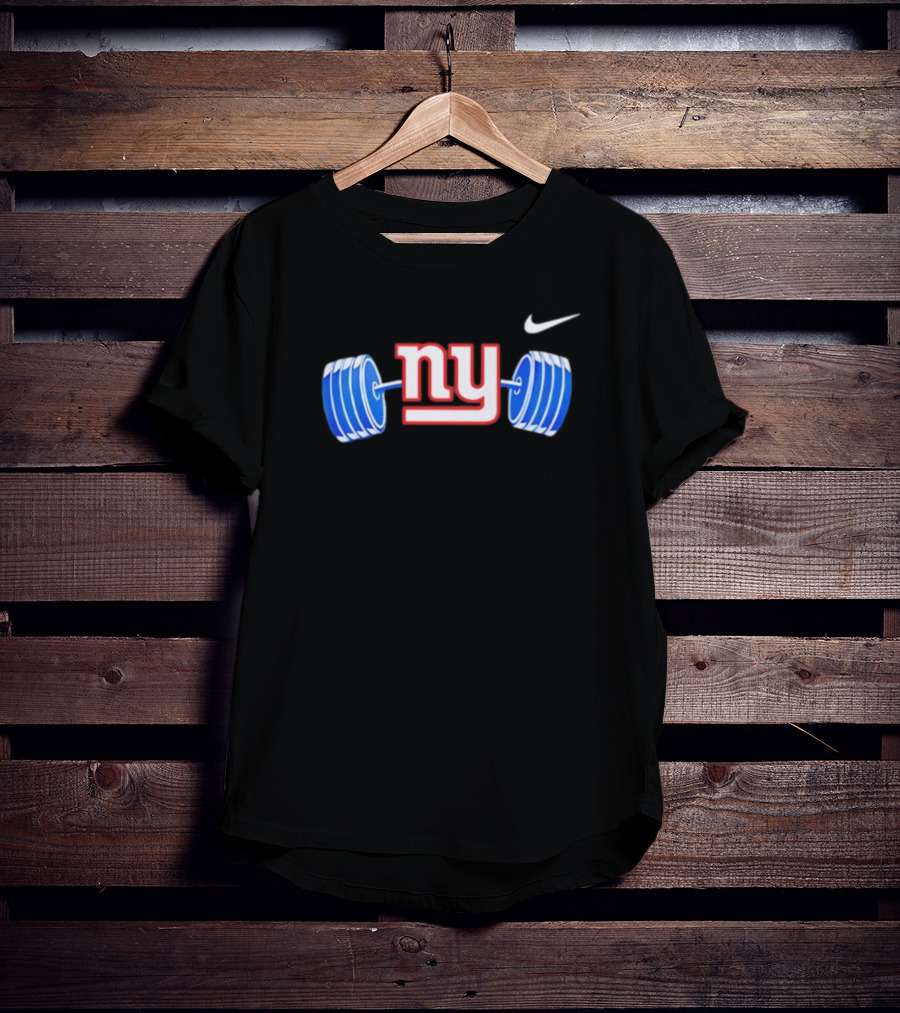 New York Giants NY Barbell T-Shirt