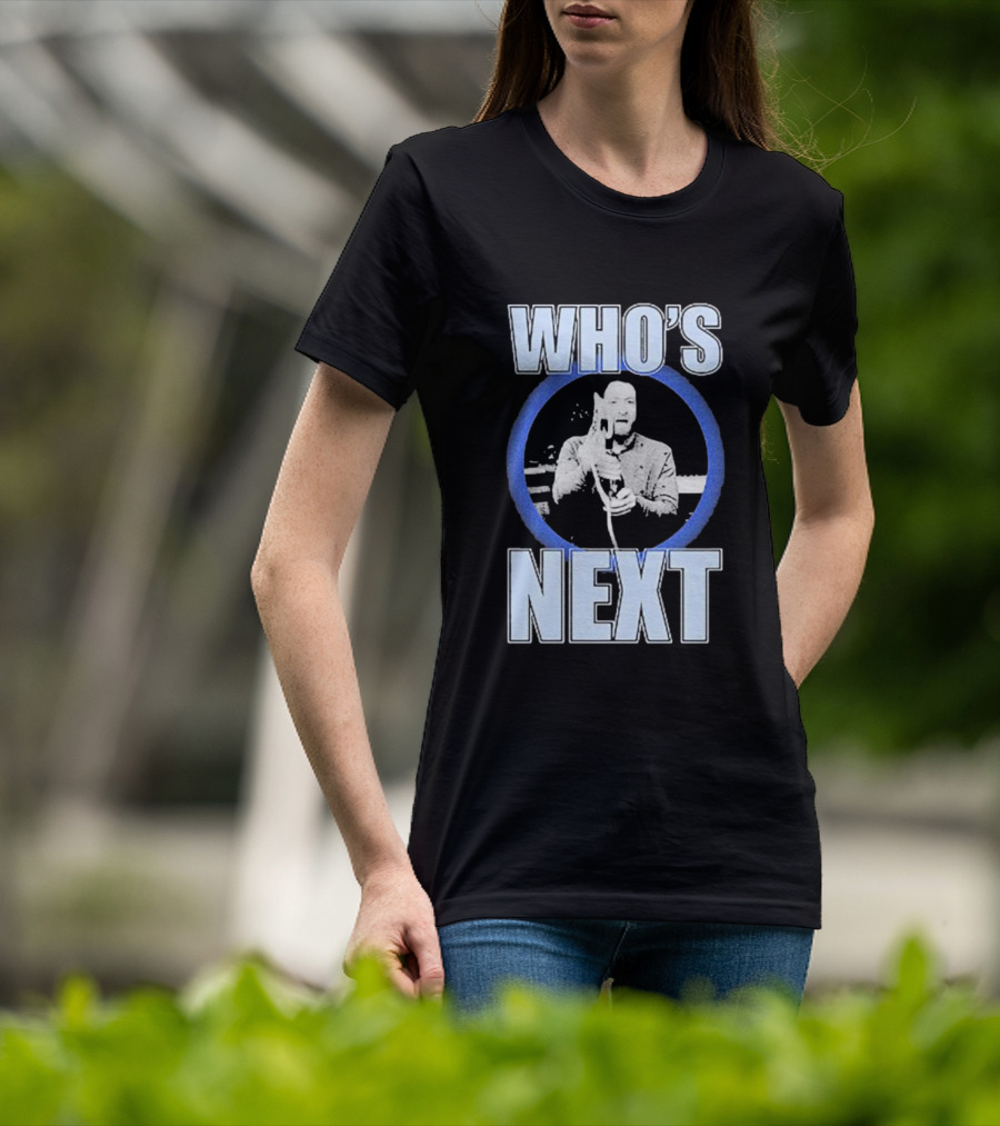 Who's Next Wrestling Interview Microphone Face-Off T-Shirt