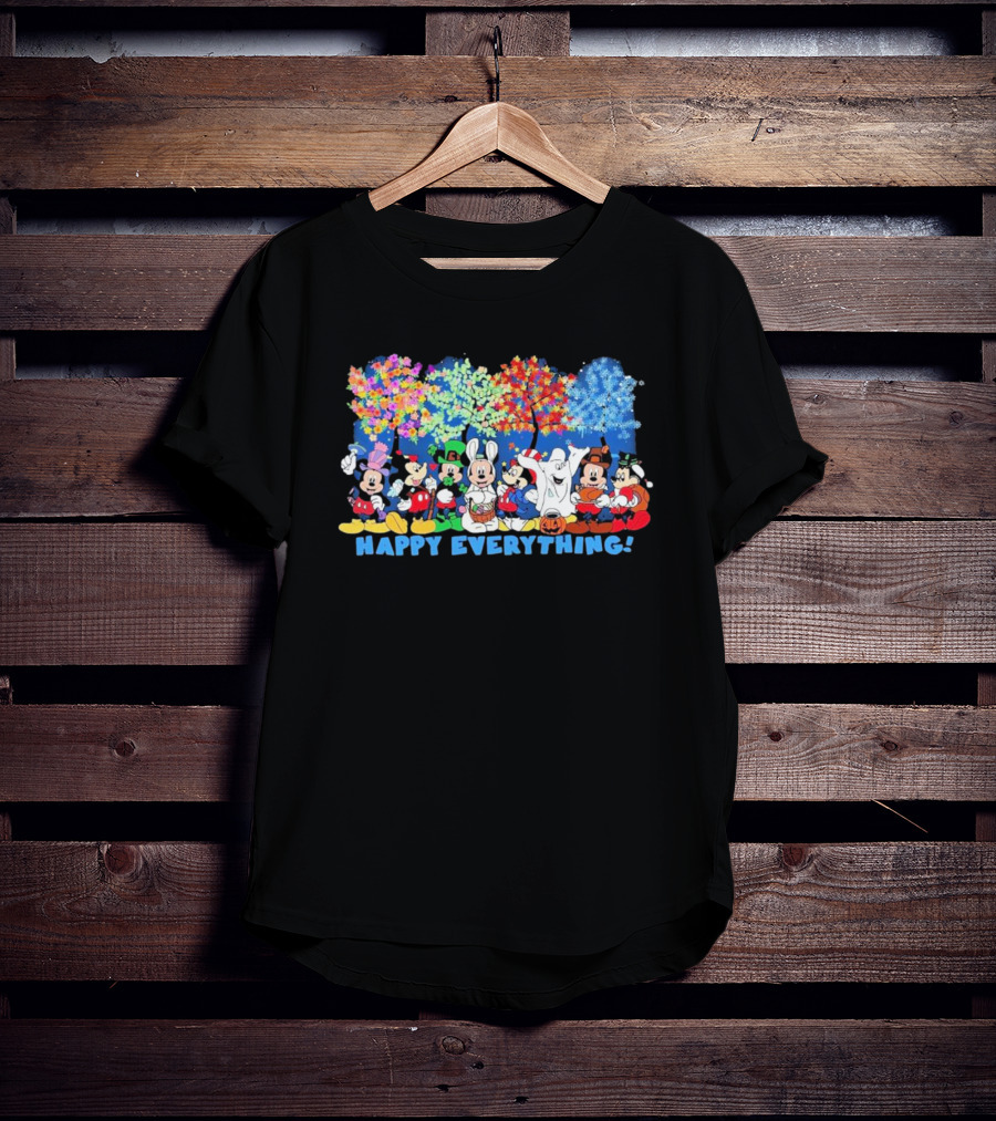 Mickey Mouse Happy Everything Seasons Celebrations T-Shirt