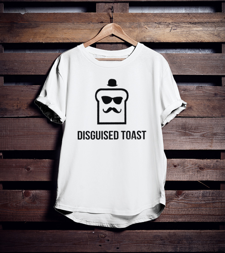 Disguised Toast Sunglasses Mustache Bowler Hat Bread T-Shirt