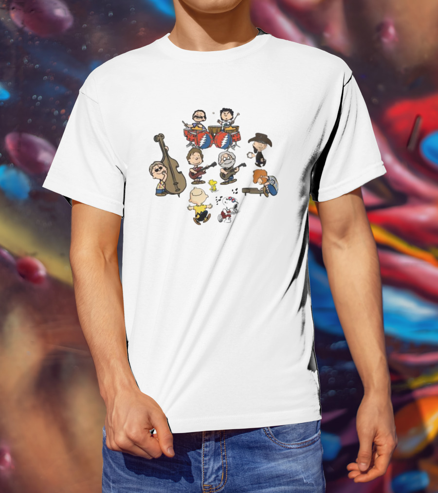 Grateful Dead Peanuts Band Jam Session Gimme Some Lovin' T-Shirt