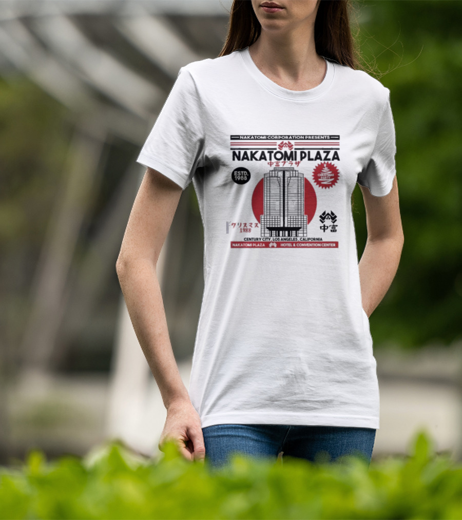 Nakatomi Plaza Century City Los Angeles California Christmas 1988 T-Shirt