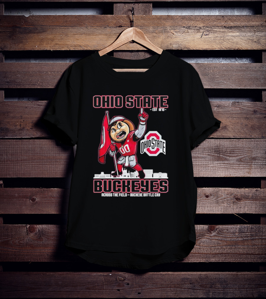 Ohio State Buckeyes Est 1870 Across The Field Buckeye Battle Cry T-Shirt