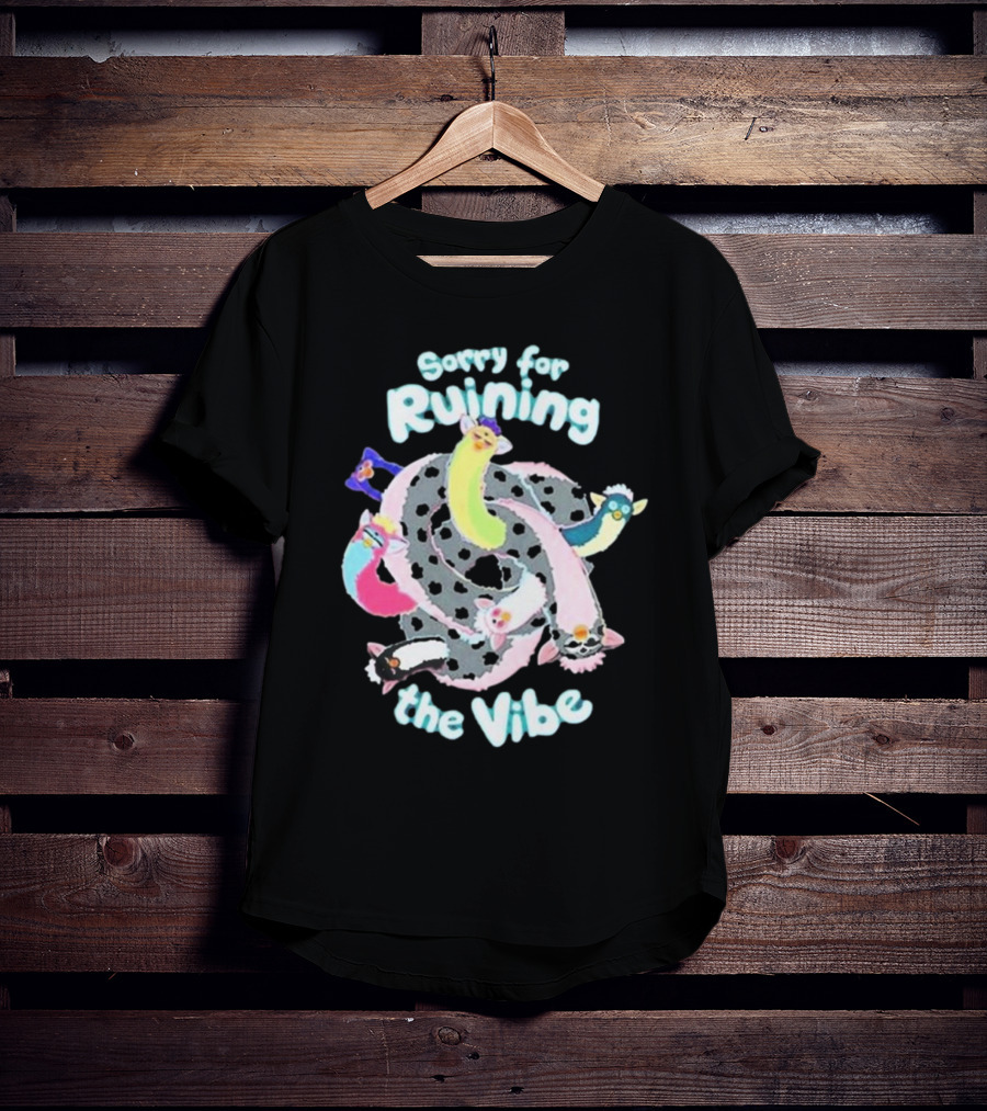 Sorry For Ruining The Vibe Pastel Ferret Spiral T-Shirt