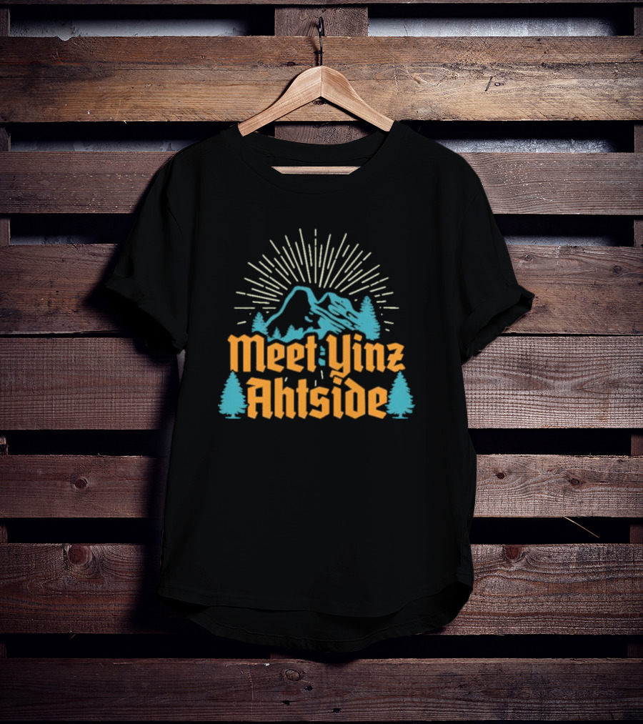 Meet Yinz Ahtside Mountain Trees Sunburst T-Shirt