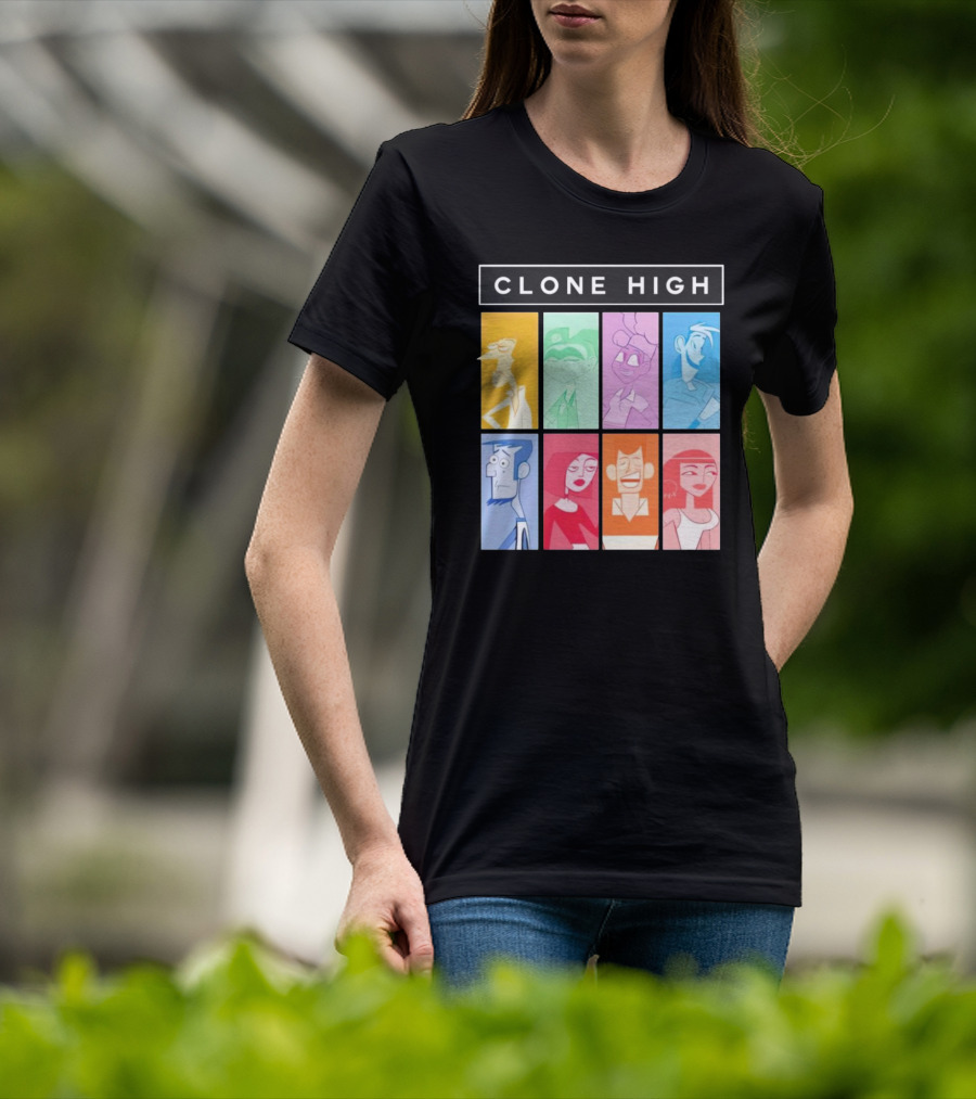 Tara Billinger Clone High Colorful Character Grid T-Shirt