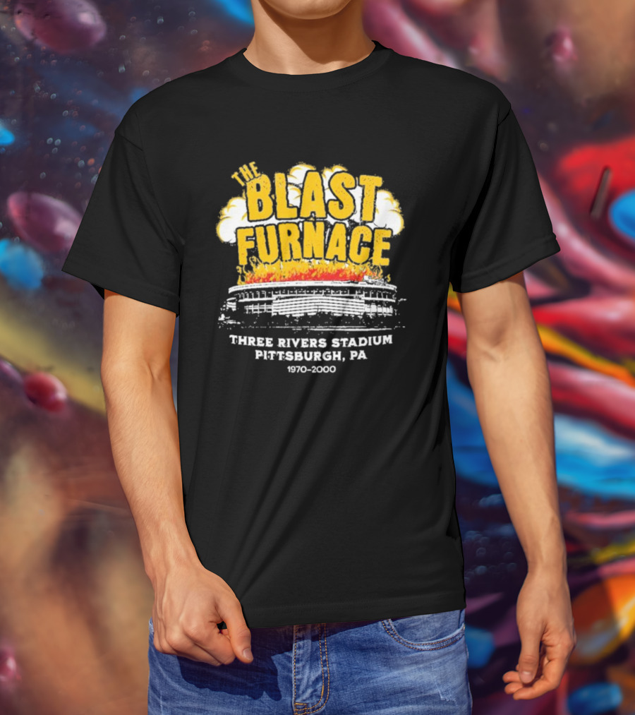 The Blast Furnace Explosion Three Rivers Stadium Pittsburgh PA 1970 2000 T-Shirt