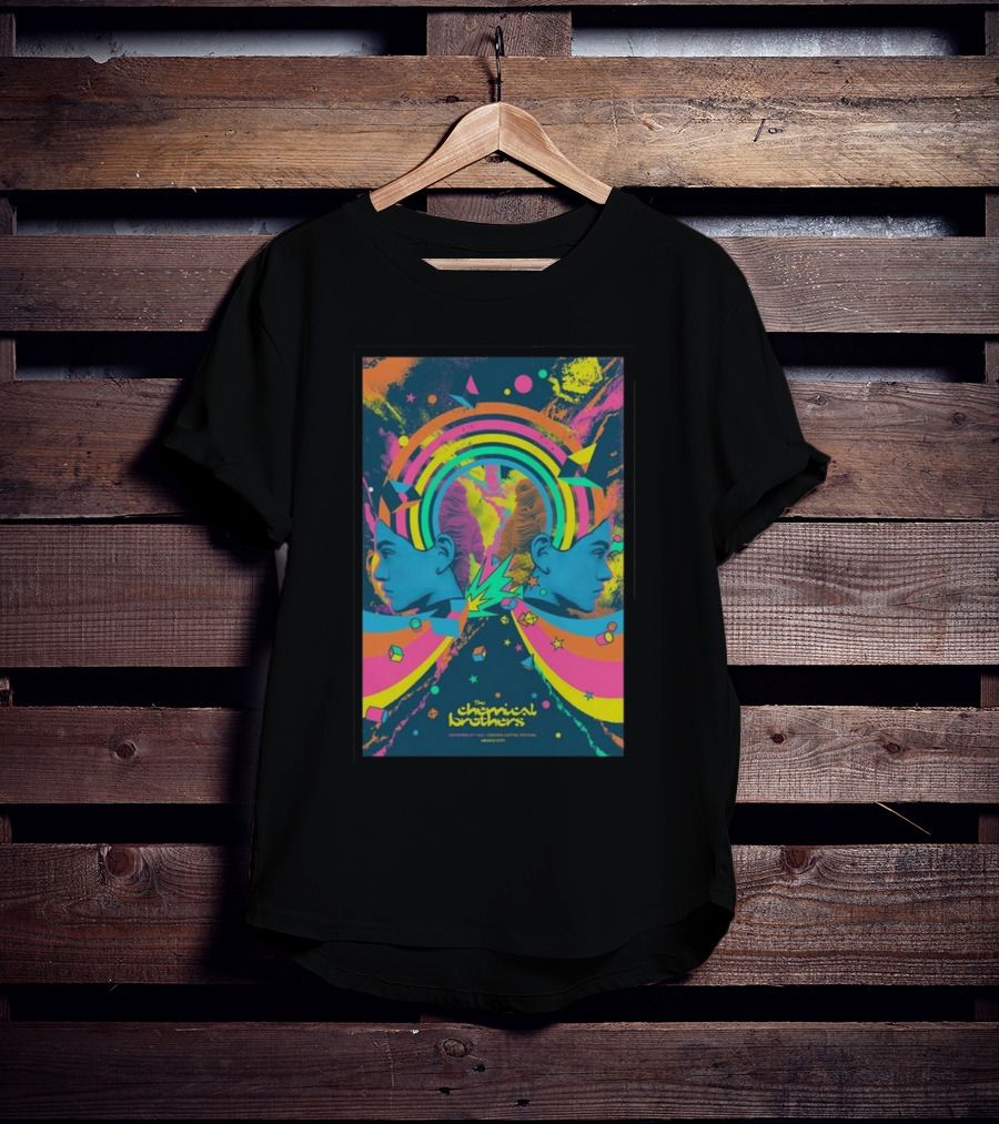 The Chemical Brothers Electropical Psychedelic Art November 19 Rainbow Explosion T-Shirt