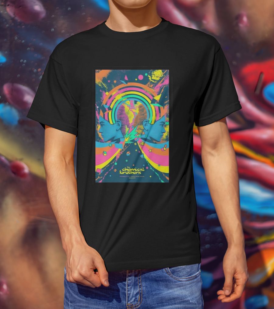 The Chemical Brothers Electropical Psychedelic Art November 19 Rainbow Explosion T-Shirt