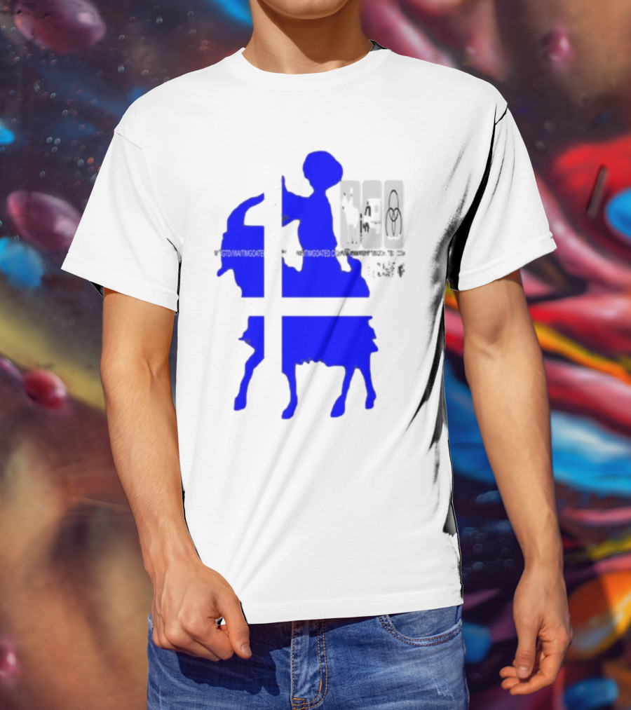 Wait Im Goated Luck Charm Greek Flag Goat T-Shirt